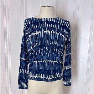 Bold & Breezy Blue Brushstroke Sweater